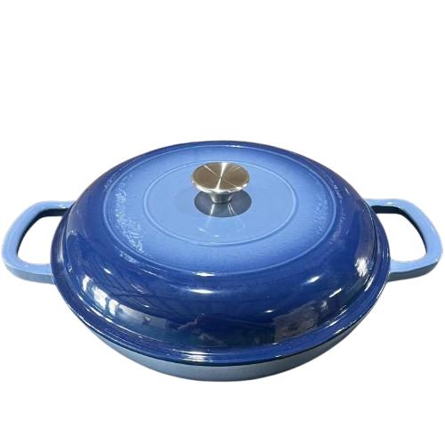 4.5L Dutch Oven Soup Pot Cast Iron Casserole Braiser  Casserole Skillet with Lid and Dual Handles Dutch Oven Baking