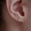 14k Hazel Square Piercing (Single)