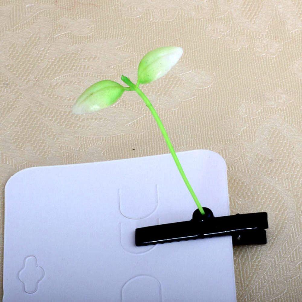 1Pair Simulation Bean Sprout Hair Clip Mushroom Cartoon Duckbill Clips Flower Plant Hairpins  Daily