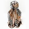 Pink Leopard Print Imitation Silk Square Scarf Women's 91cm Satin Printing Silk Scarf Versatile Headscarf Shawl Accessories