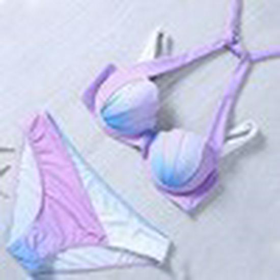 

Градієнтний купальник бікіні з черепашками русалки - Європейський та американський стиль. L