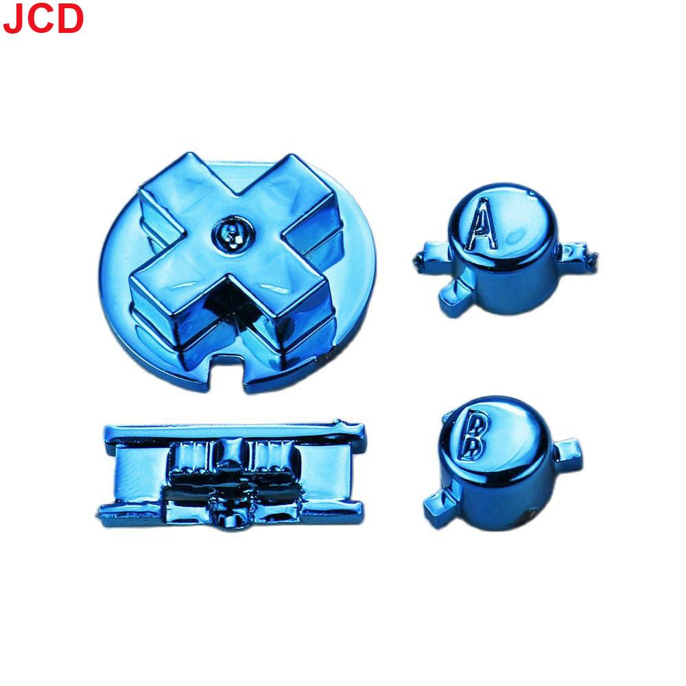 

JCD 1set Electroplating DIY Button For Game Boy Button Shell For GBC Game replacement Button D-Pad A B Buttons Kit синий