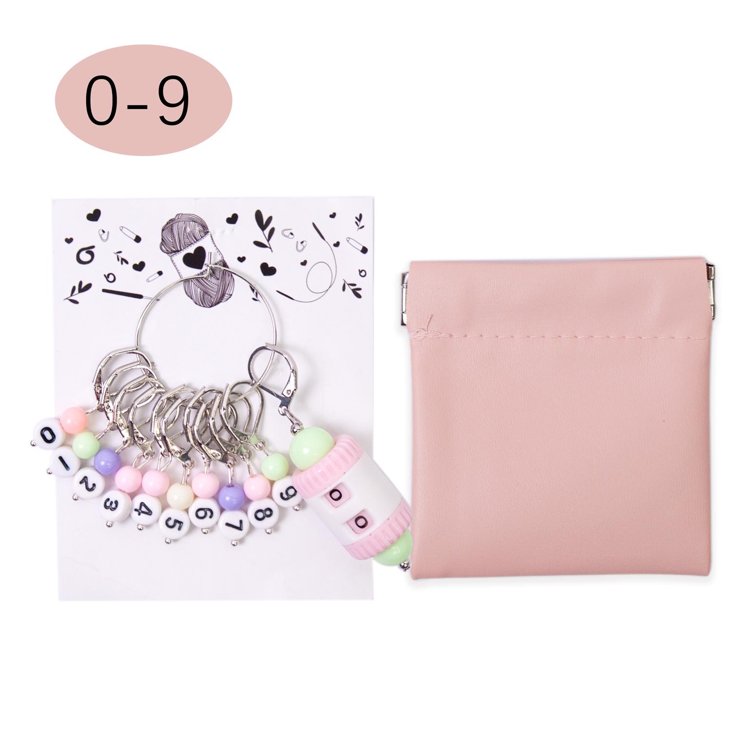 

Professional Knitting Stitch Marker Set with Travel Case | Numbered & Lettered Pins with Dual-Tone Storage Pouch
