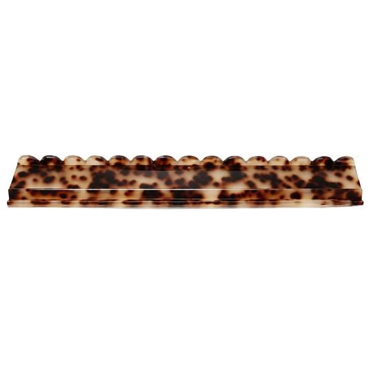 1/4Pcs Mahjong Rack with Detachable Magnetic Pusher Scalloped Acrylic Mah Jongg Tile Holder