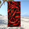 1 ks Ručník na pláž s chilli papričkami Potisk pikantního jídla Design pro kuchyňskou dekoraci Rychleschnoucí Měkký mikrovláknový osuška Pro milovníky vaření