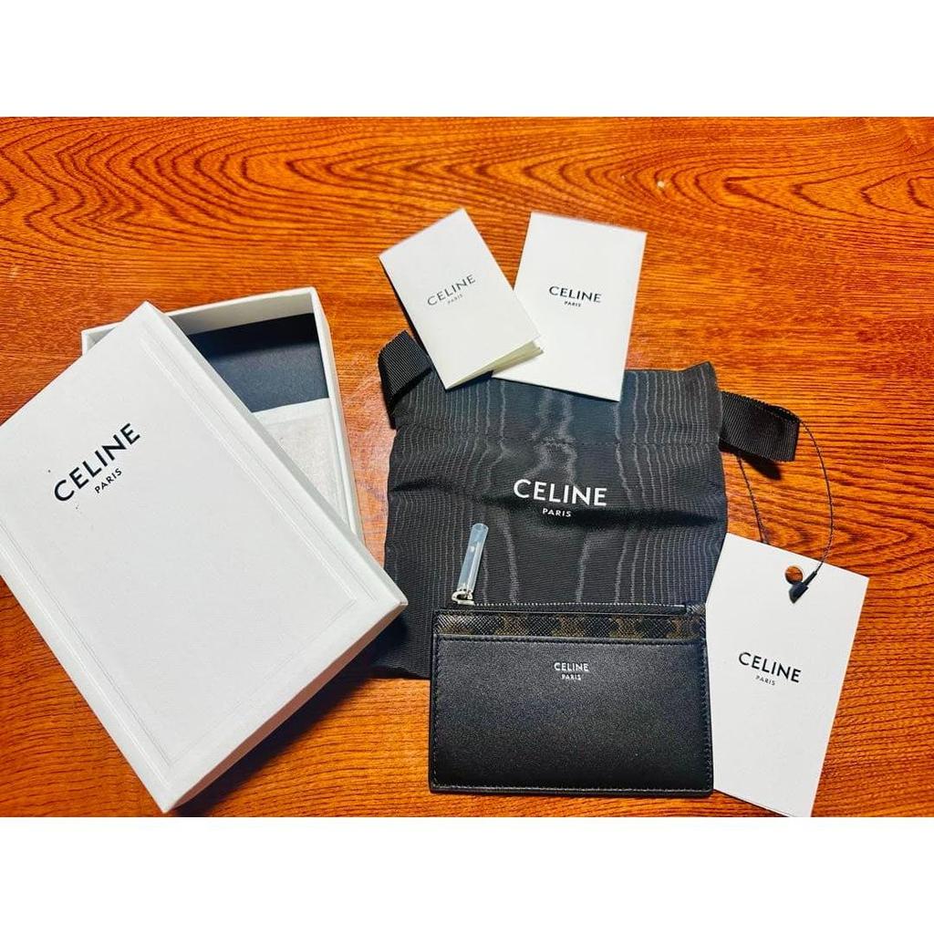 Used CELINE Zipped Card Holder / Triomphe Canvas