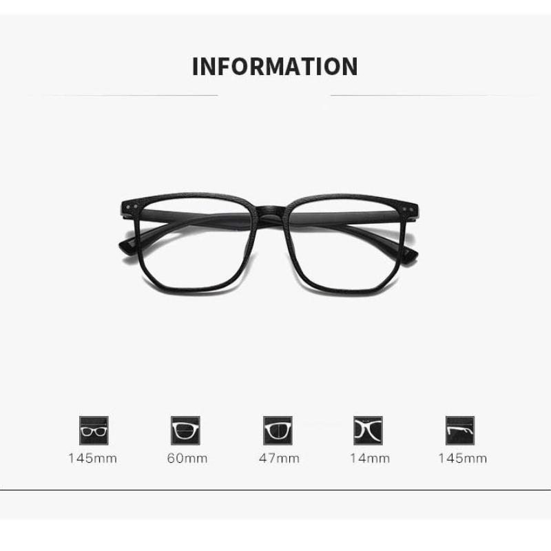 Neutral Classic Square Myopia Glasses High-Definition Blue Light Blocking Glasses Fashionable And Trendy Myopia Glasses To-4.0