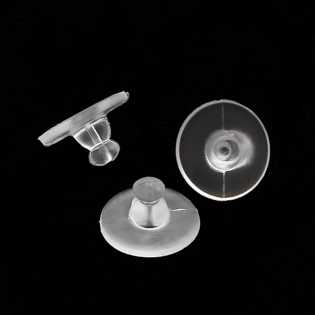 100/200 Stück Plastik-Ohrstöpsel Transparent Stecker Ohrringe Ohrstöpsel für DIY Ohrringe Schmuckherstellungszubehör