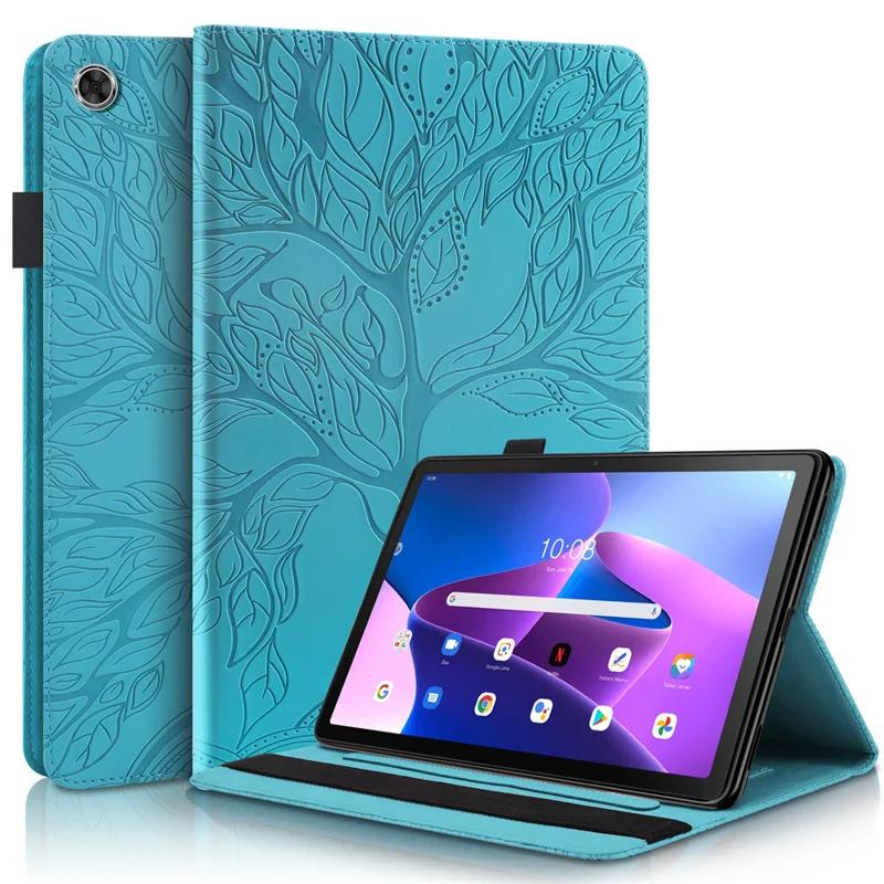 Hülle Für Lenovo Tab 10.1 2025 Hülle 10.1 Zoll Prägebaum Flip Wallet Ständer Abdeckung Für Coque Lenovo Tab tb311fu tb311xu Hülle
