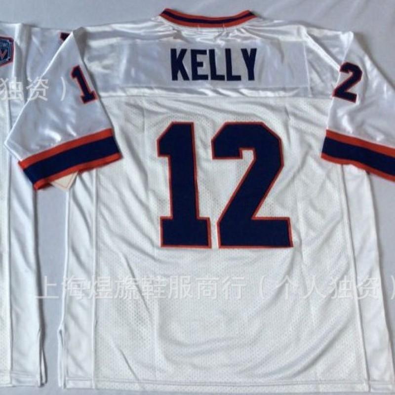 ג'רזי רטרו Buffalo Bills NFL 12 34 מדים לכדורגל Throwback גברים כותנה בגדי ספורט
