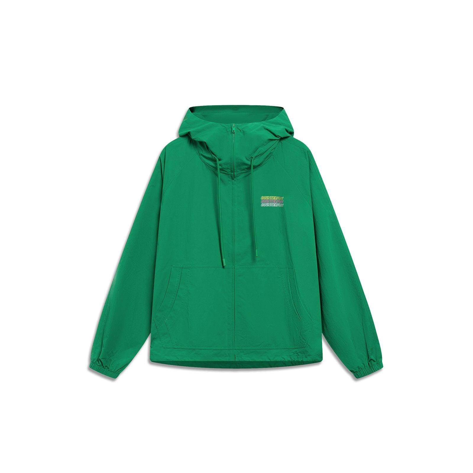 

Li Ning CF Su Series Спортивная мода Однотонная короткая ветровка с капюшоном Унисекс Верхняя одежда Крутой зеленый AFDT521-4 L