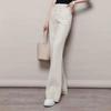Women's Wide-Leg Cotton-Linen Floor-Length High-Waisted Plus Size Casual Pants