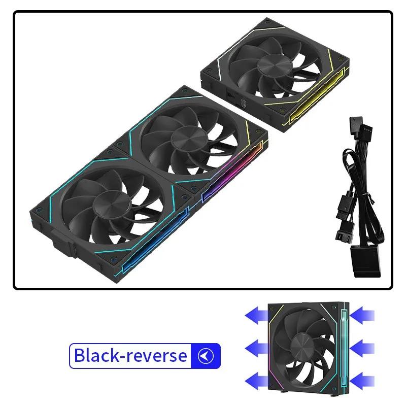 LDPCSJ DL-2 Computer Chassis Fan 120mm 5V 3-pin ARGB Cooler 12V/4PIN PWM 800-2000 RPM 3-in-1 Quiet Building Block Cooling Fan