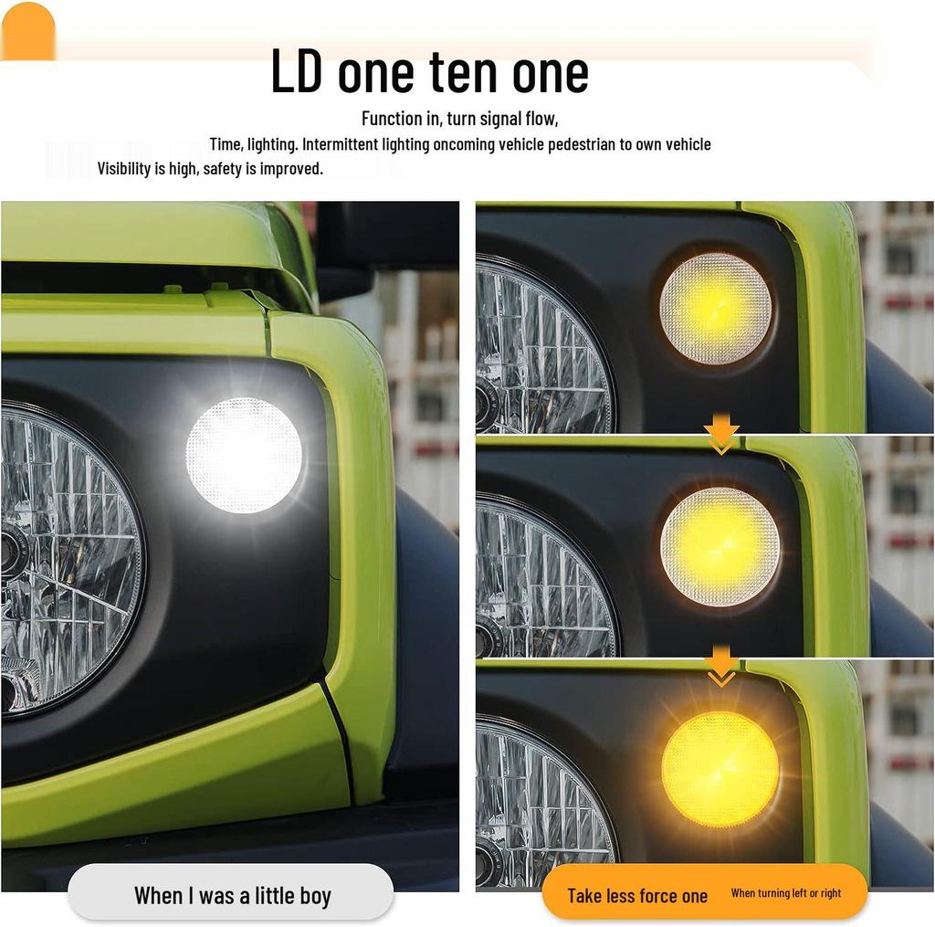 Weiß/Bernsteinfarben Zweifarbiger Sequentieller DRL Blinker für JB64/JB74 Jimny 3-Türer & 5-Türer
