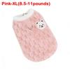 New Warm Winter Cat Clothes Cartoon Bear Cold Protection Cat Vest Fleece Pet Apparel for Small Dogs Puppies Kitten