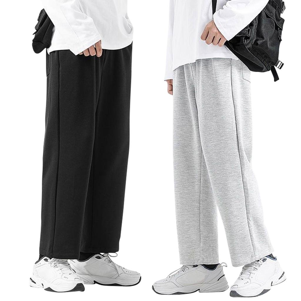Men's Straight Leg Sports Pants, Spring And  Fashion Pants, Casual Long Pants, Men's Wide Leg Loose Pants