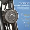 Folding Exercise Bike, 4-in-1, Magnetic, Resistance Bands, LCD, 120 kg, Black