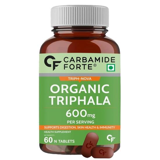 

Carbamide Forte Triphala Tablets 100% Organic | Triphala Churna Tablets With Swarna Amalaki, Haritaki, and Bibhitaki | trifala 60 Tablets.