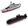 MOC Mini Warship Building Blocks Submarine Soldiers Carrier Ship Boat Bricks Toys Boys Gift