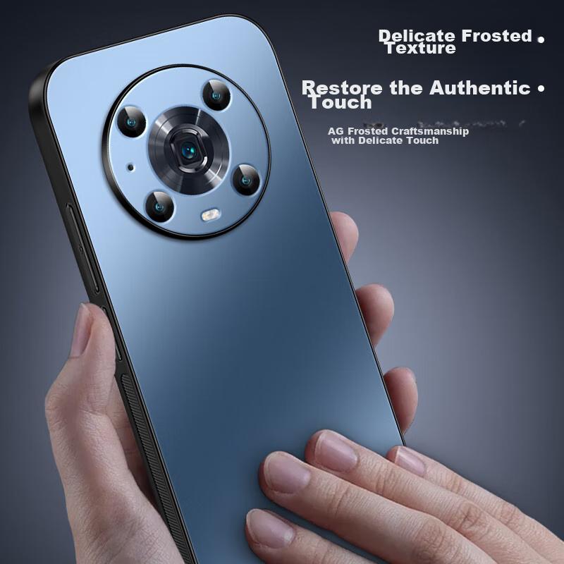 Honor Magic4 Pro Phone Case, Huawei Magic4 Pro Protective Cover, AG Frosted Full Coverage, Real Machine Feel, Simple Luxury Anti-Drop,n, Sapphire Blue