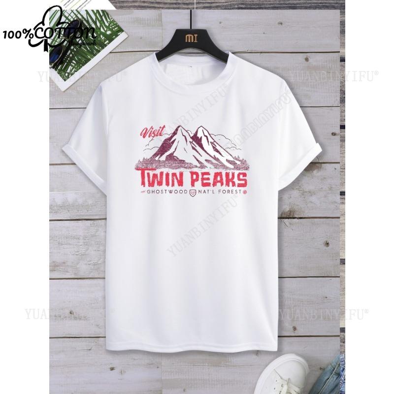 Leisure Classic Film TWIN PEAKS Printed Cotton T-shirt Top Unisex Short Sleeve Short-sleev O-neck Streetwear S-6XL