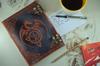OVERDOSE Vintage Celtic Griffin Double Dragon Journal with 2 Handmade Antique Leather Bound Leather 15x20cm A5 C-locks, Journal, Journal, Sketchbook,
