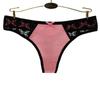 Cotton Women G-String Sexy Thong Transparent Lace Patchwork Briefs Intimates 6 Pcs/set