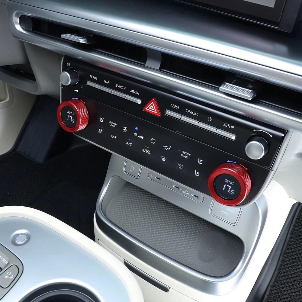 Aluminum Air Condition Switch Control Knob Cover Trim for Hyundai Ioniq 9 2026