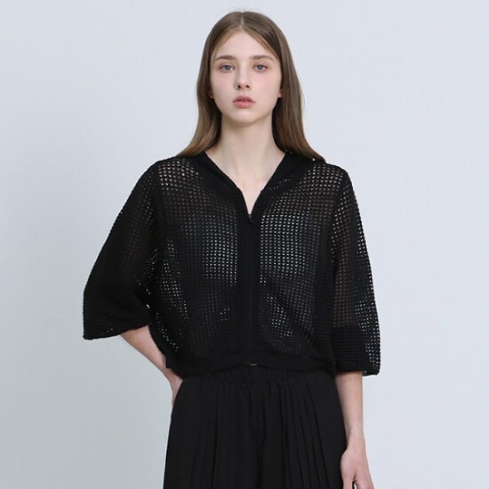 Cresson Linen Mesh Hoodie Zip