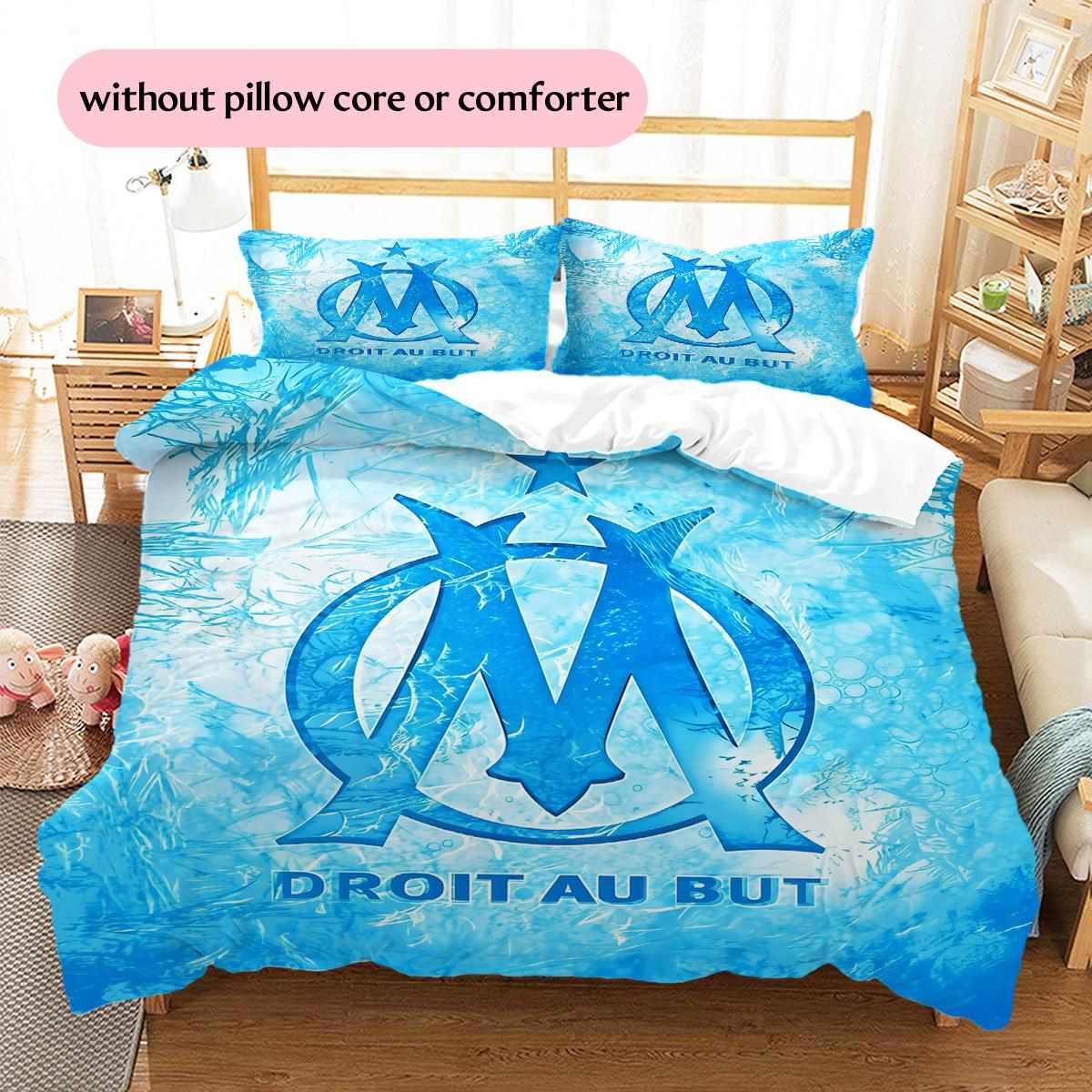 

Olympique de Marseille Pattern Bedding Home Decoration Birthday & Festival Gift (1 * duvet cover + 2 * pillowcase, without core) 135x200cm