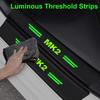 ADMVN1 Luminous Auto Door Sill Protect Decals Anti Scratching, for Volkswagen VW MK2 Emblem Car Threshold Strip Welcome Pedal Sticker