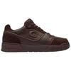 Coach Soho Cow Split Leather Round Toe Lace-Up Low-Top Sneakers Men Sneakers Chocolate-Brown CCK59-MPL