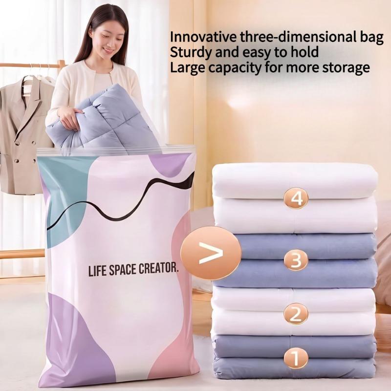 1PC Vacuum Compression Bag Free Air Extraction Storage Clothes Quilt Three-dimensional Thickened Large Capacity Luggage Press Sealed Storage Bag