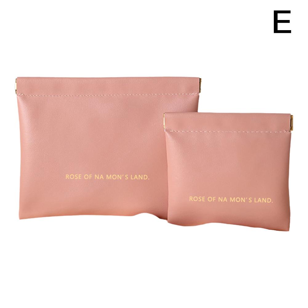 Simple Lipstick Makeup Storage Bag Women Fashion Portable Mini Key Jewelry Cosmetic Organizer Pouch Handbag Pu Small Bags Gift
