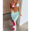 2026 European Women's Sexy Bikini & Printed Beach Skirt 3-Piece Swimwear Set