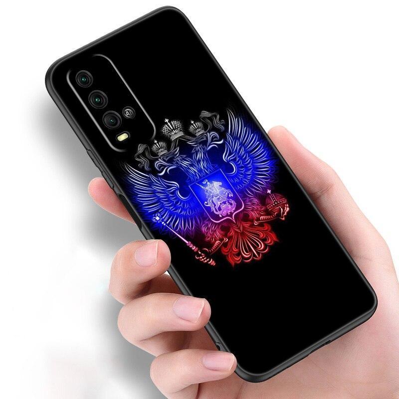 Russia Russian Flags Emblem Silicone Phone Case For Xiaomi Redmi Note 11 10 9 8 Pro 11T 10T 10S 9S 8T 9 9A 9C 9T Black Cover