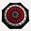 1pc Red Flower Mandala Pattern Umbrella with Plastic Handle,Suitable for All Seasons Home Travel Outdoor UmbrellaM1321