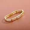 Chain Cuban Bracelet Iron Micro Insert Full Zirconia Hip-hop for Bestseller Unisex Square Grid