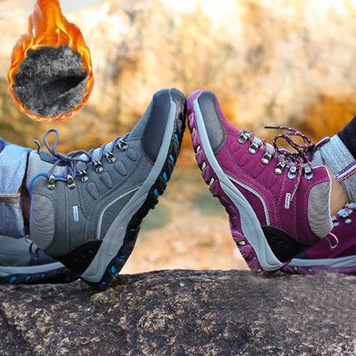 35-46 Couple Fashion Plus Velvet Warm High Top Cotton Shoes Snow Boots Plus Cotton Outdoor Hiking Shoes Hiking Shoes