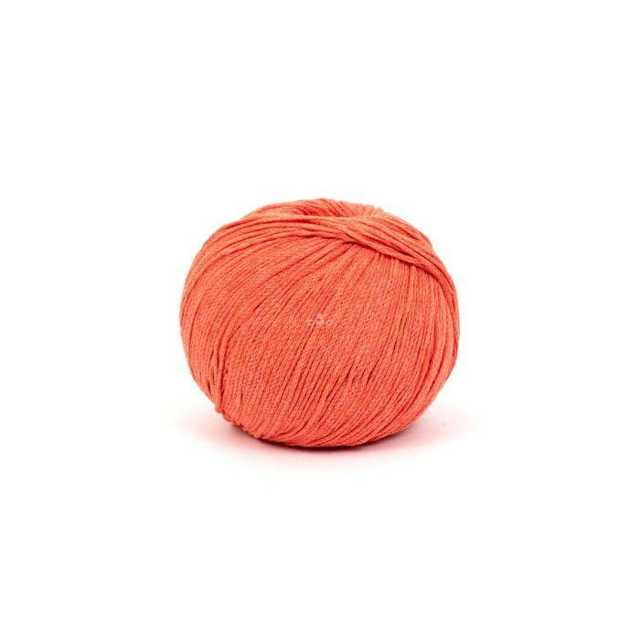 Fil Coton Recyclé Eco Vita 3mm 100g Tricot et Crochet Col. 105 orange