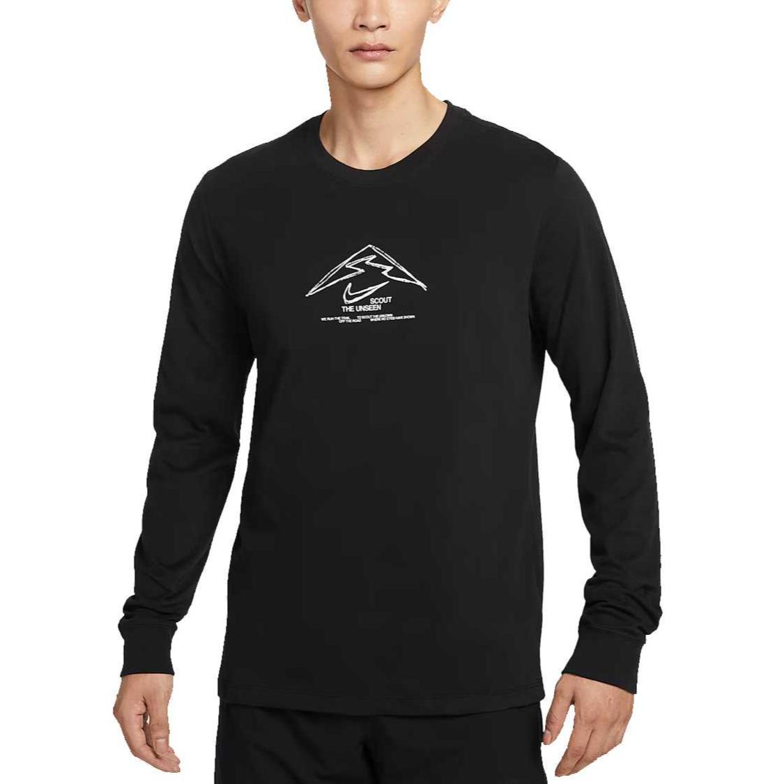 Nike Trail Men s Dri FIT Long Sleeve Running T Shirt HV4197-010 XXL
