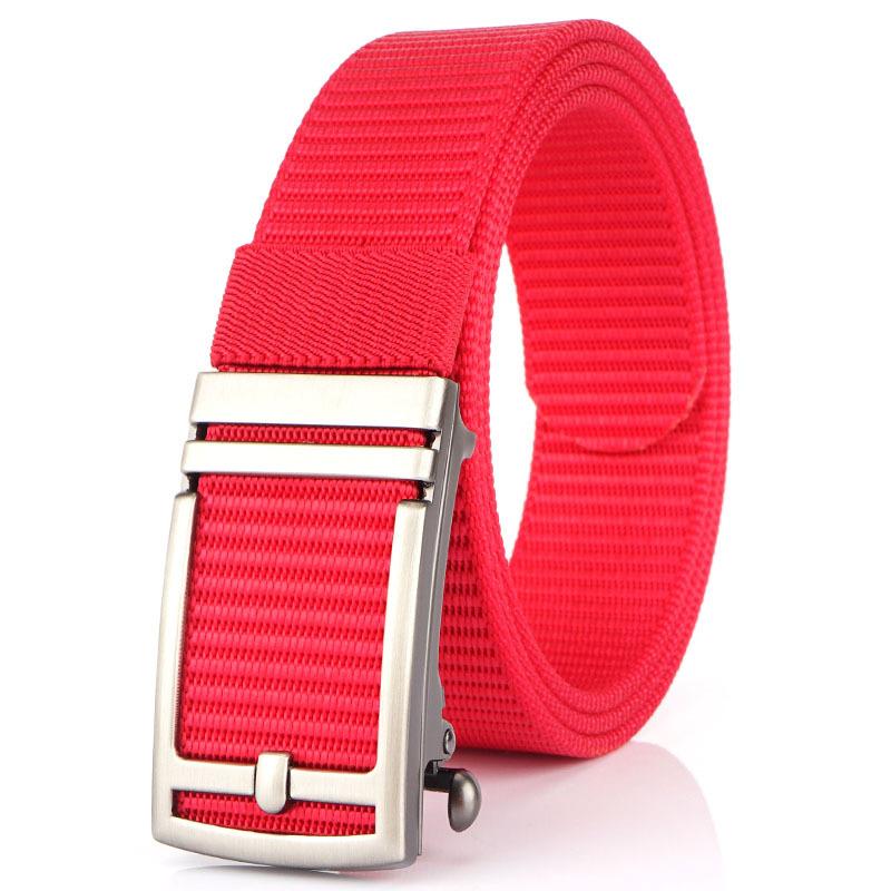 

Новий чоловічий ремінь для поїздок із нейлоновим поясом із автоматичною пряжкою, універсальний двошаровий товстий ремінь для відпочинку на природі 120cm