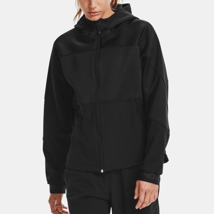 Under Armour UA Recover Training Sports Jacket Women Outerwear Black 1360554-001