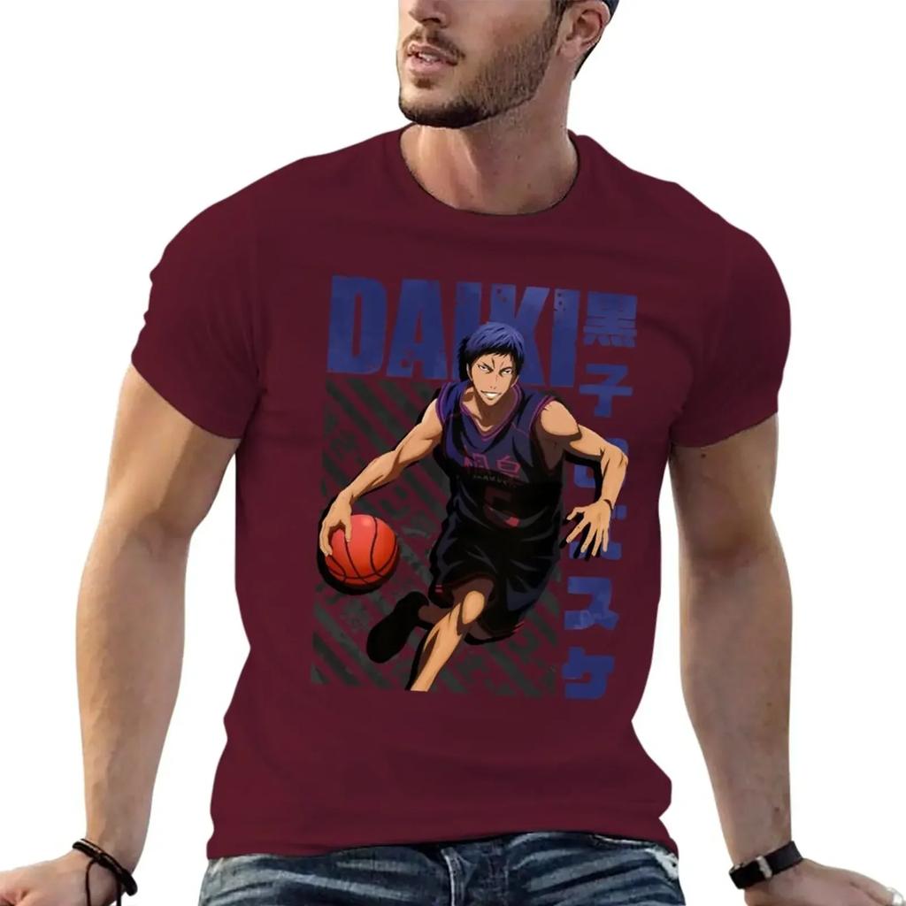 Nuova moda pesante Kuroko no Basket - Daiki Aomine Maglietta Essenziale Abbigliamento Estetico personalizzati t-shirt nere semplici uomo