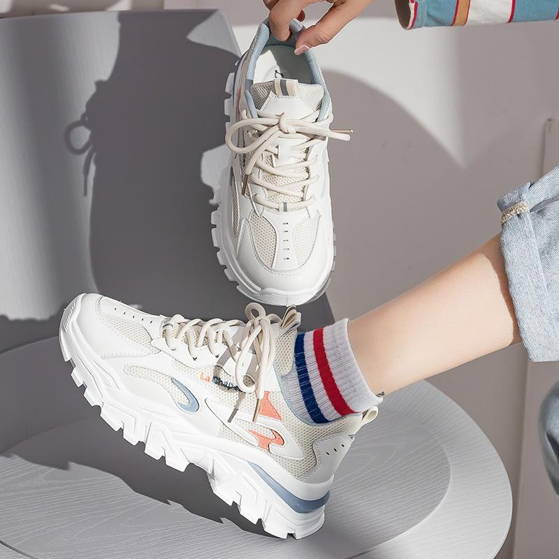 

2021 Spring and Autumn New Dad Shoes Female Student Little White Shoes Korean Version Casual Platform Sports Versatile Running Shoes 40