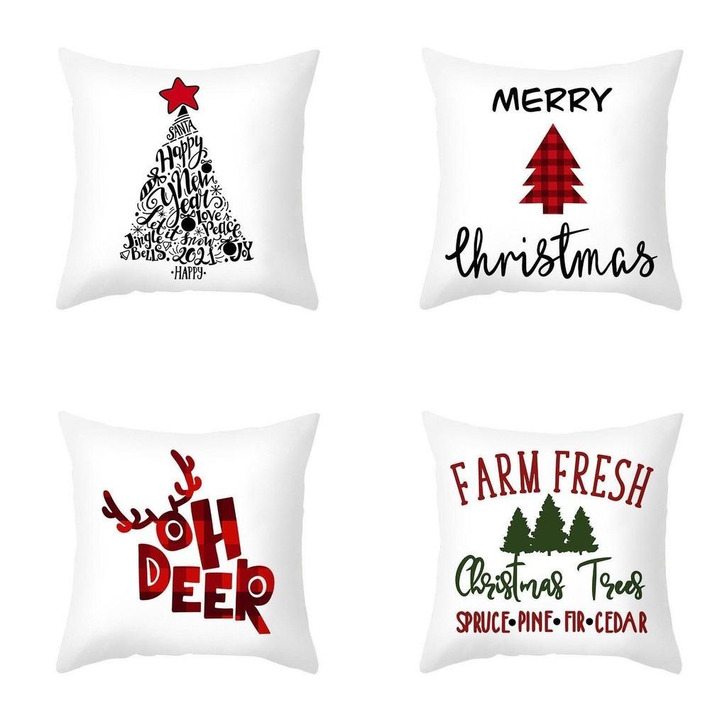 Vibrant Cartoon Christmas Cushion Cover Ideal For Home Sofa Decor With Xmas Tree