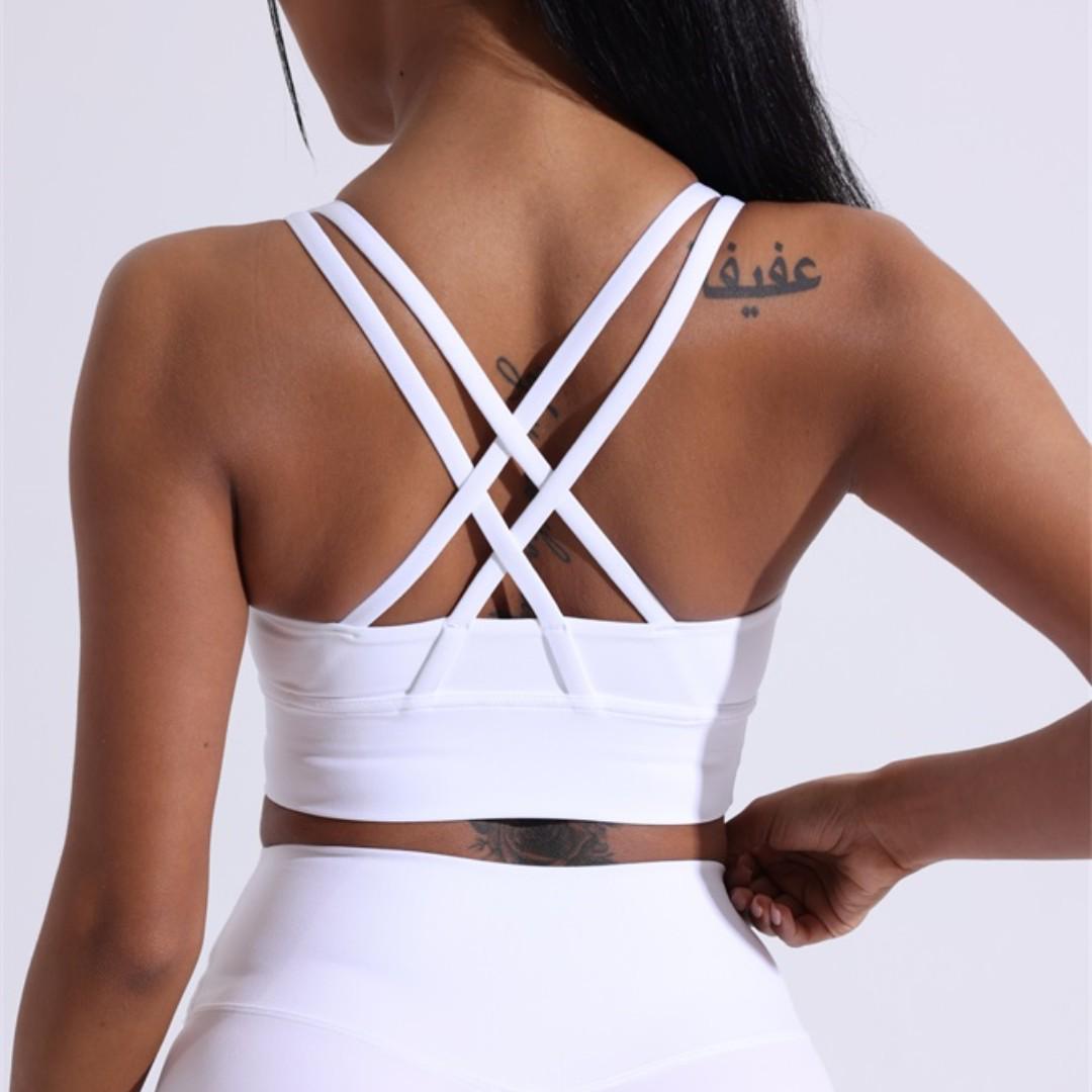 

Женский спортивный бюстгальтер для йоги с перекрещенной спинкой Nude Feel Large