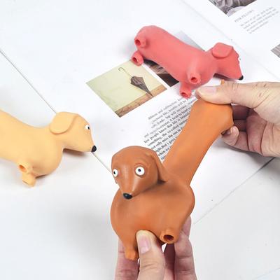 Mini Dackel Quetschspielzeug Stressabbau Simulierte Hund Fidget Sensorisches Spielzeug Weiche Dehnbare Tierform Home Office Schreibtischspielzeug