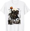 Vintage Headless Horseman Pumpkin Rider Haunted Halloween T-Shirt