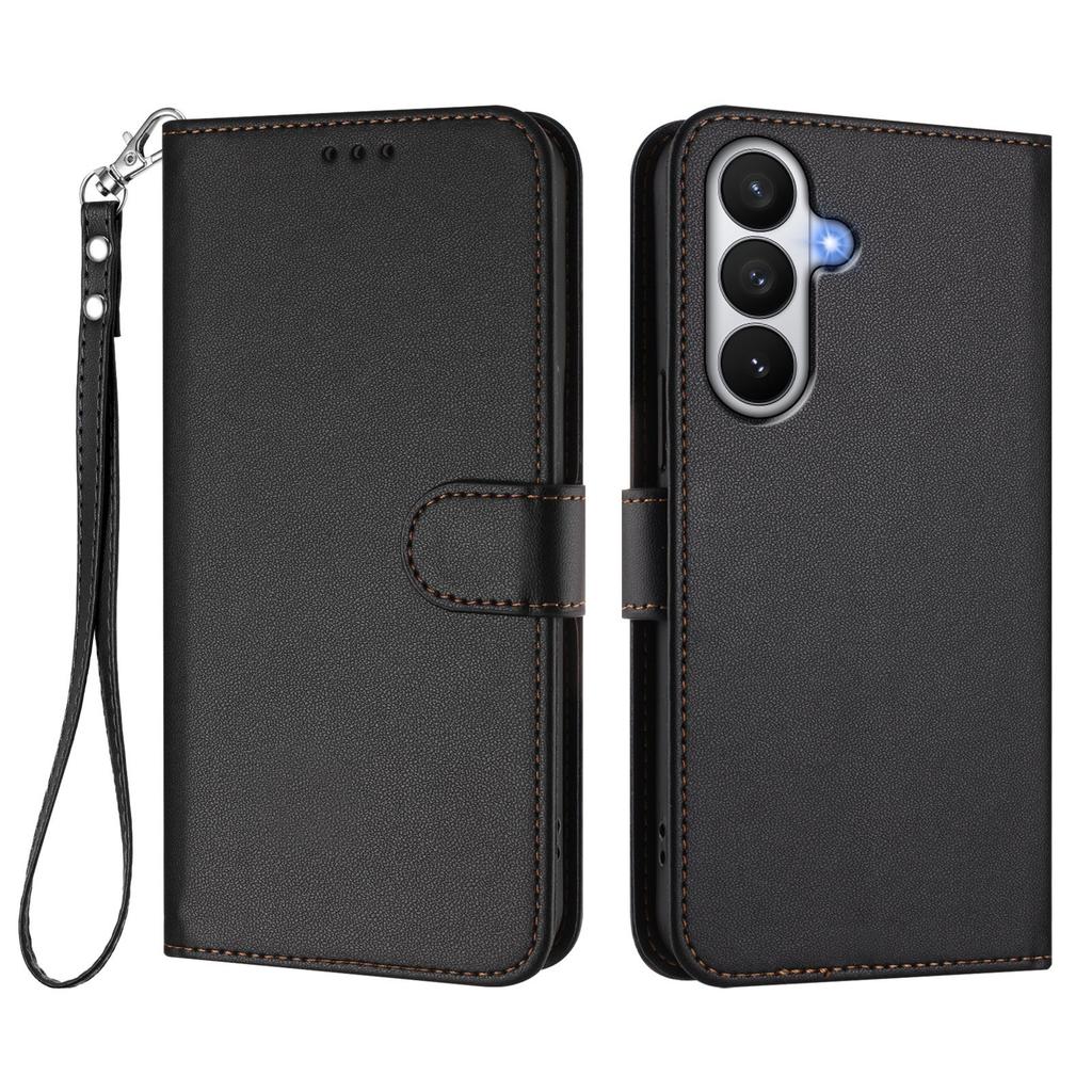 Magnetic Leather Phone Case For Samsung Galaxy S26 S25 Edge Case S26 S25 S24 S23 S22 S21 Plus Ultra FE Flip Wallet Lanyard Cover